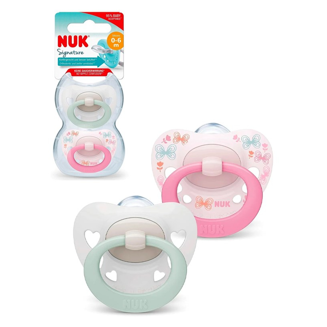 Chupete NUK Signature 0-6 meses Set x 2 – b&m diapers