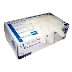 Guantes de Latex Descartables Caja x 100 MEDIANO