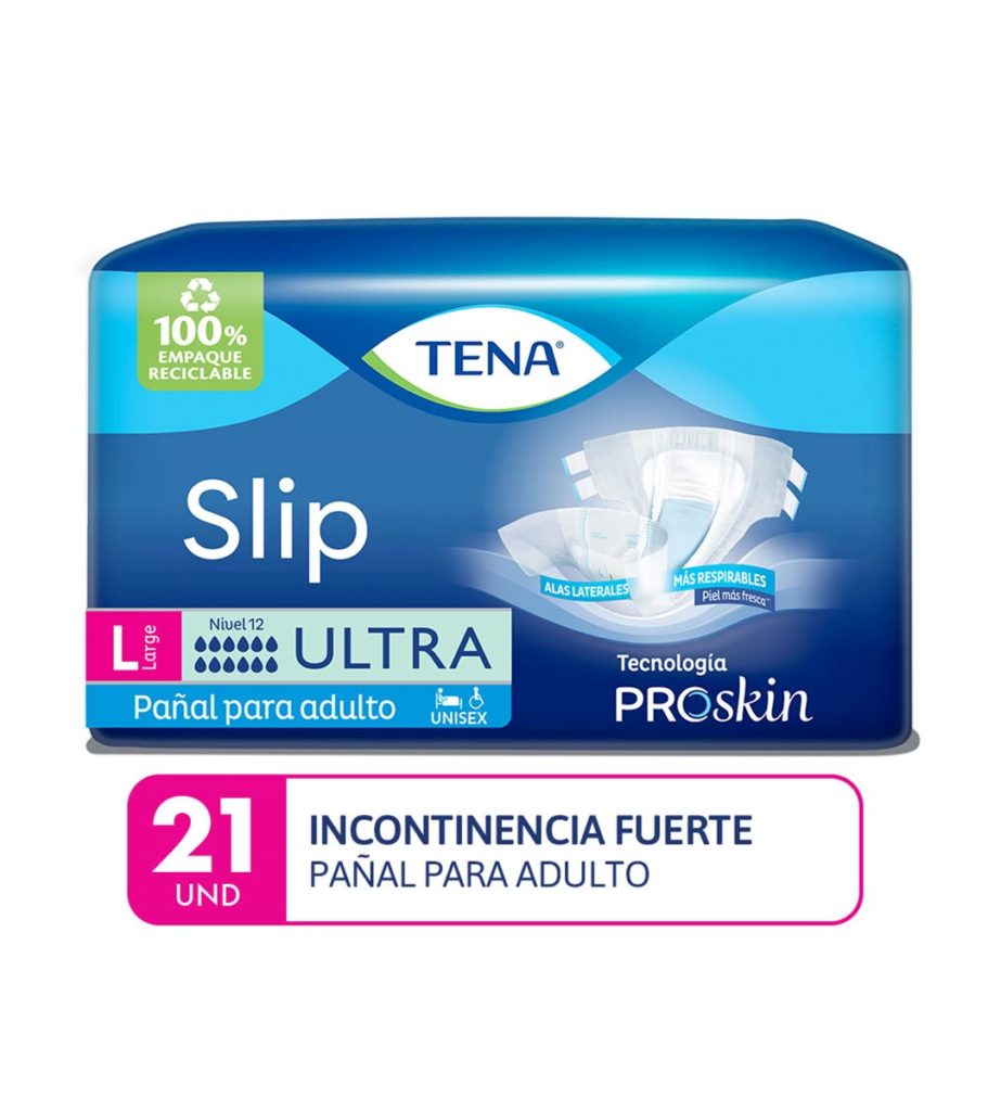 Pa al elastizado tena slip ultra l x 21 b m diapers